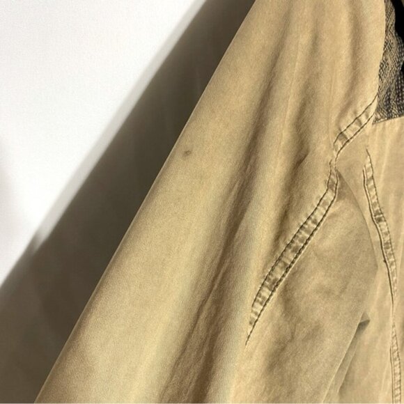 Kismet Tan With Black Southwestern Print Trim Utility Jacket L - Picture 14 of 16